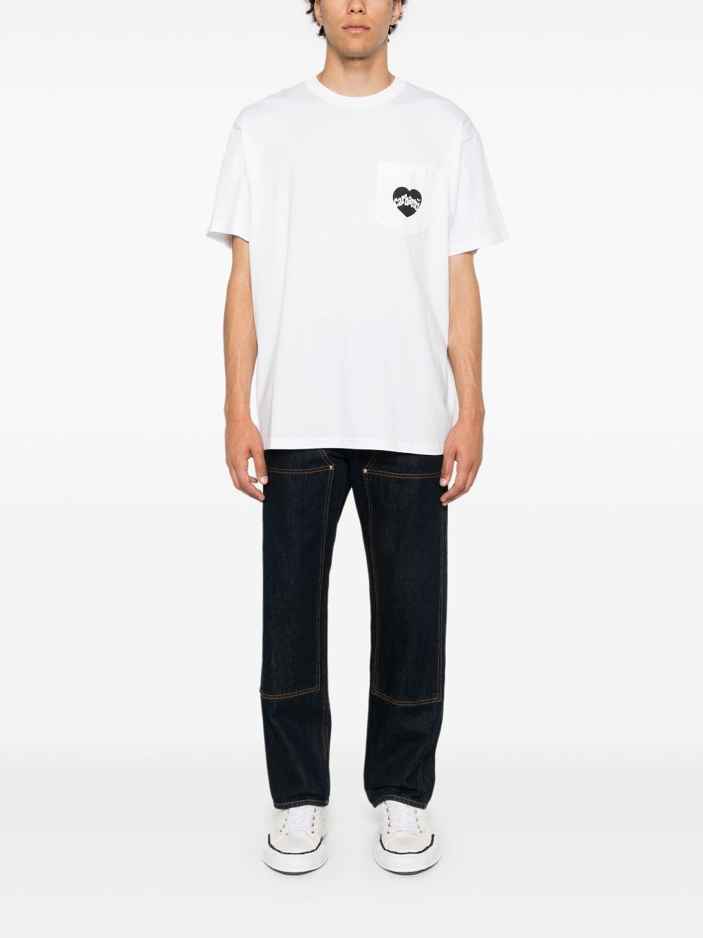 Tshirt I033675 00AXX WHITE BLACK CARHARTT WIP