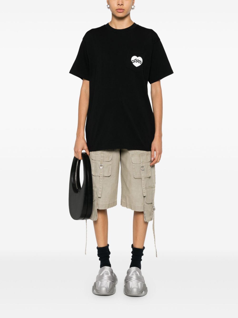 Tshirt I033675 0D2XX BLACK WHITE CARHARTT WIP