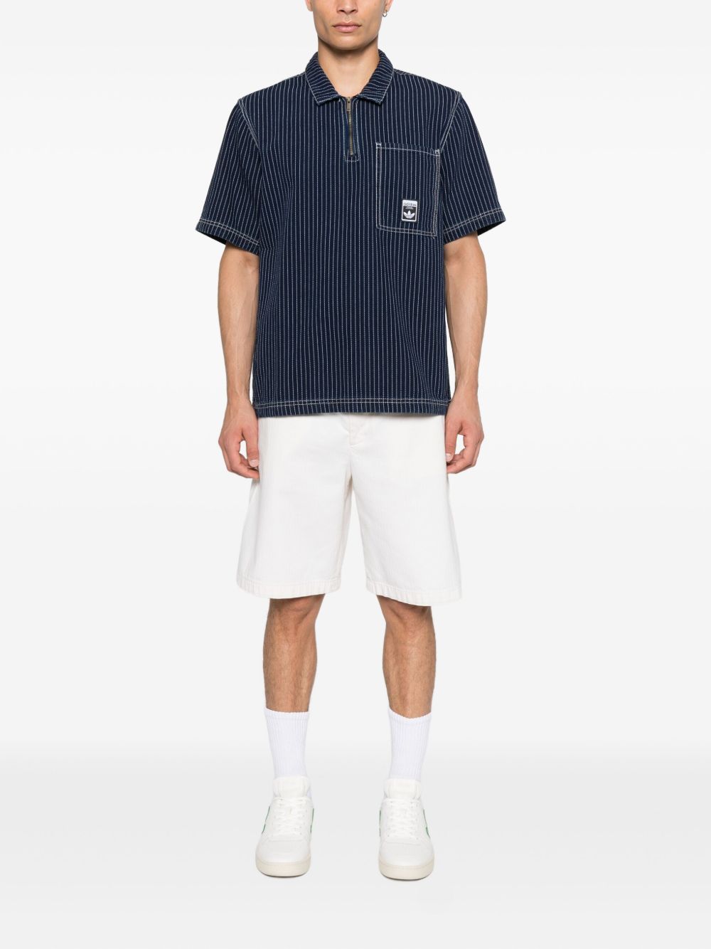 Wabash Polo In Denim Loose JW0169 DENIM ADIDAS ORIGINALS