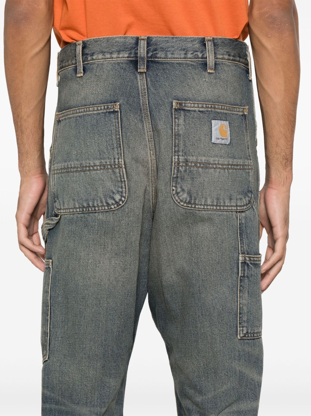 Double Knee Pant Smith Denim I032699 014Q BLUE WORN USED CARHARTT WIP