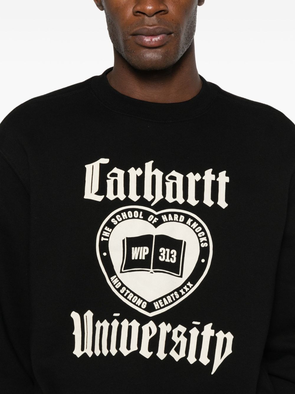 Felpa College In Cotone I035642 89XX BLACK CARHARTT WIP