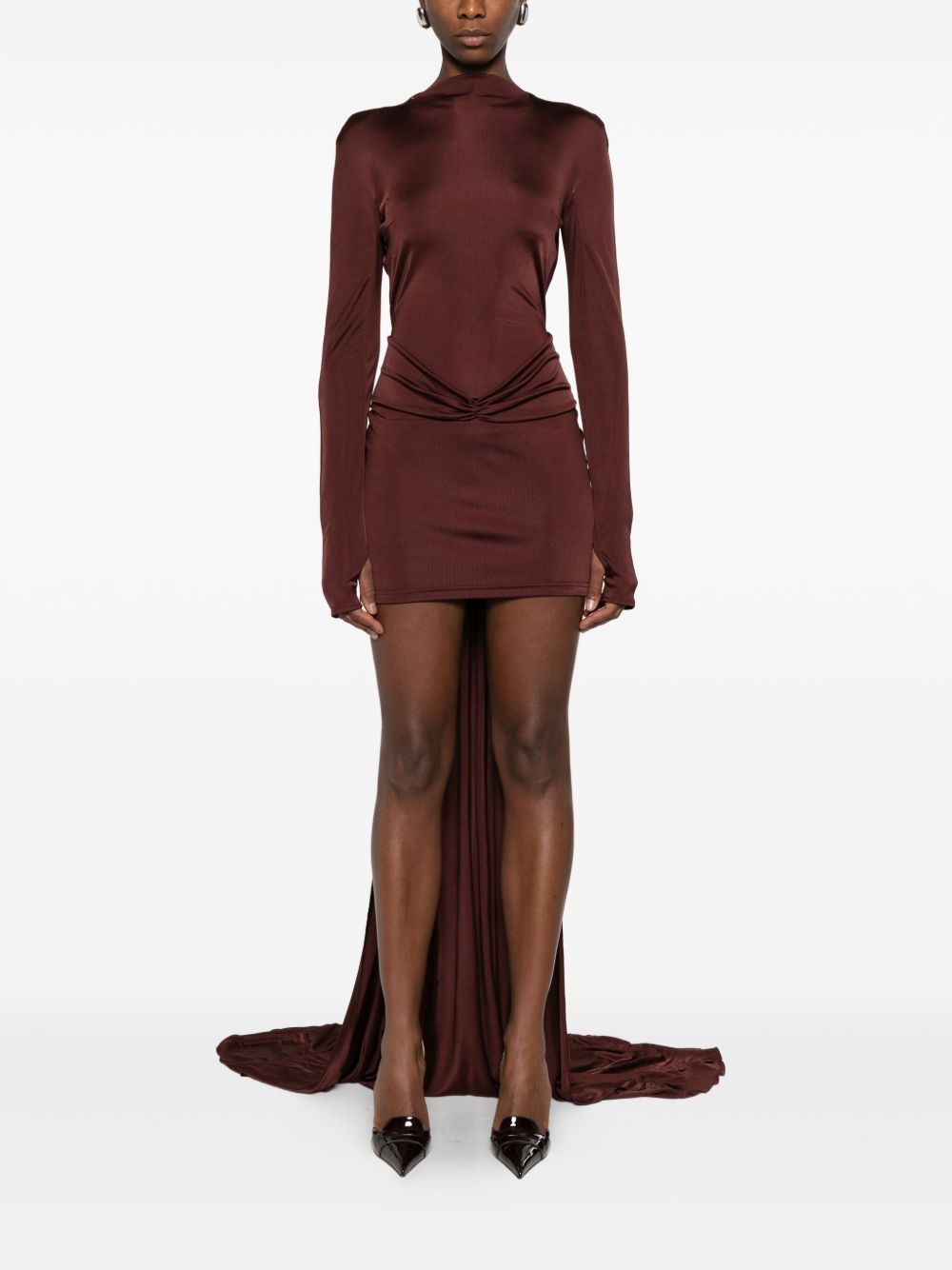 Mini Abito In Fluid Jersey PF25DK07D BURGUNDY DAVID KOMA