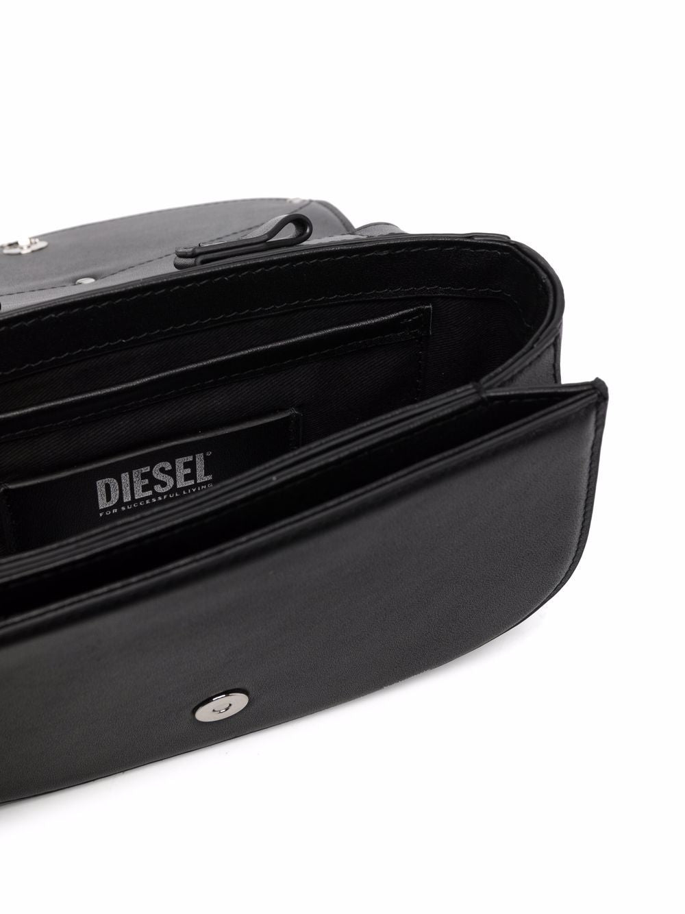 1DR Oval-D Leather X08396PR818 T8013 BLACK DIESEL