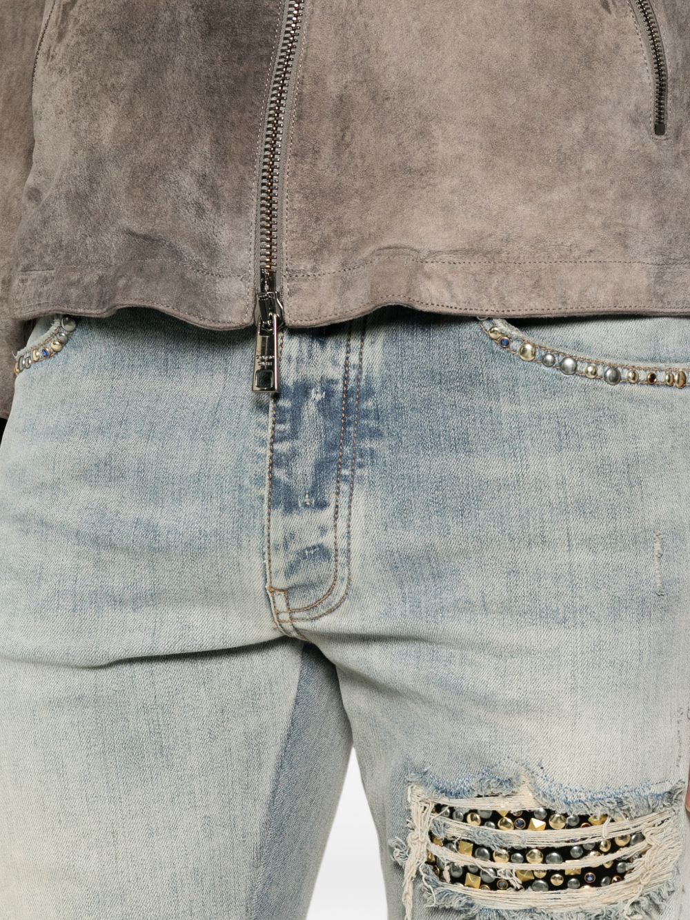 Studs MX Jeans AMBMJE1123 ANTIQUE INDIGO AMIRI