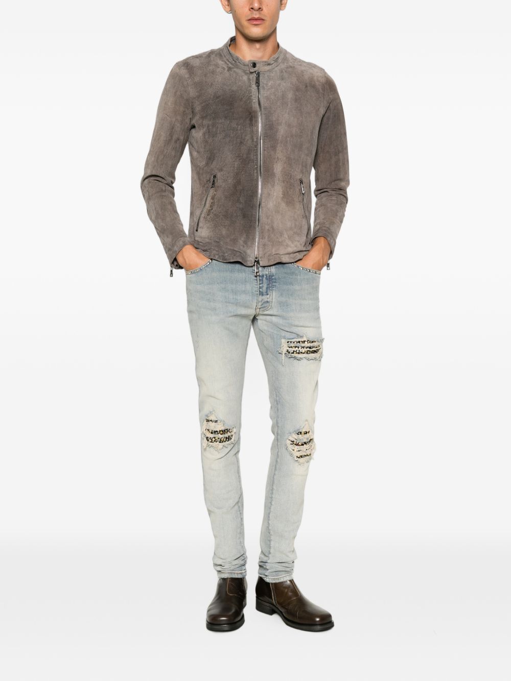 Studs MX Jeans AMBMJE1123 ANTIQUE INDIGO AMIRI