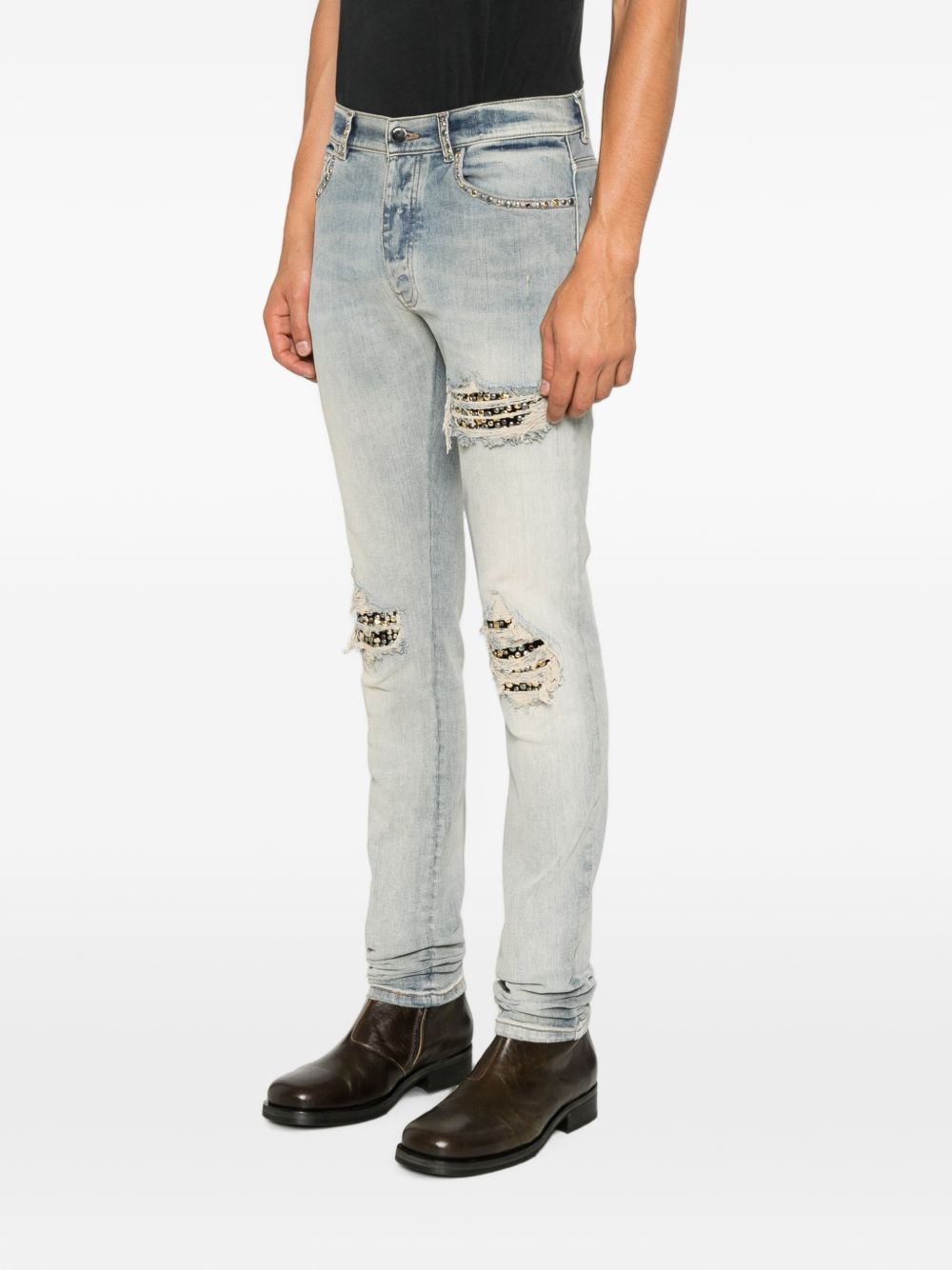 Studs MX Jeans AMBMJE1123 ANTIQUE INDIGO AMIRI