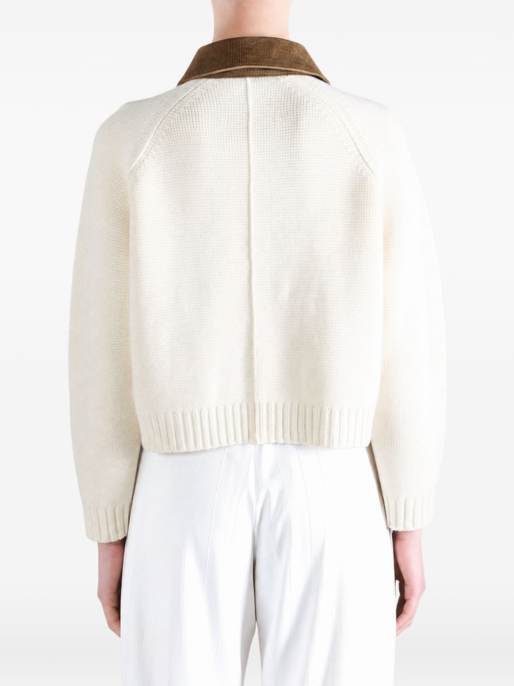 Alverstone Giacca Cardigan In Maglia LKN1794 CR31 CREAM BARBOUR