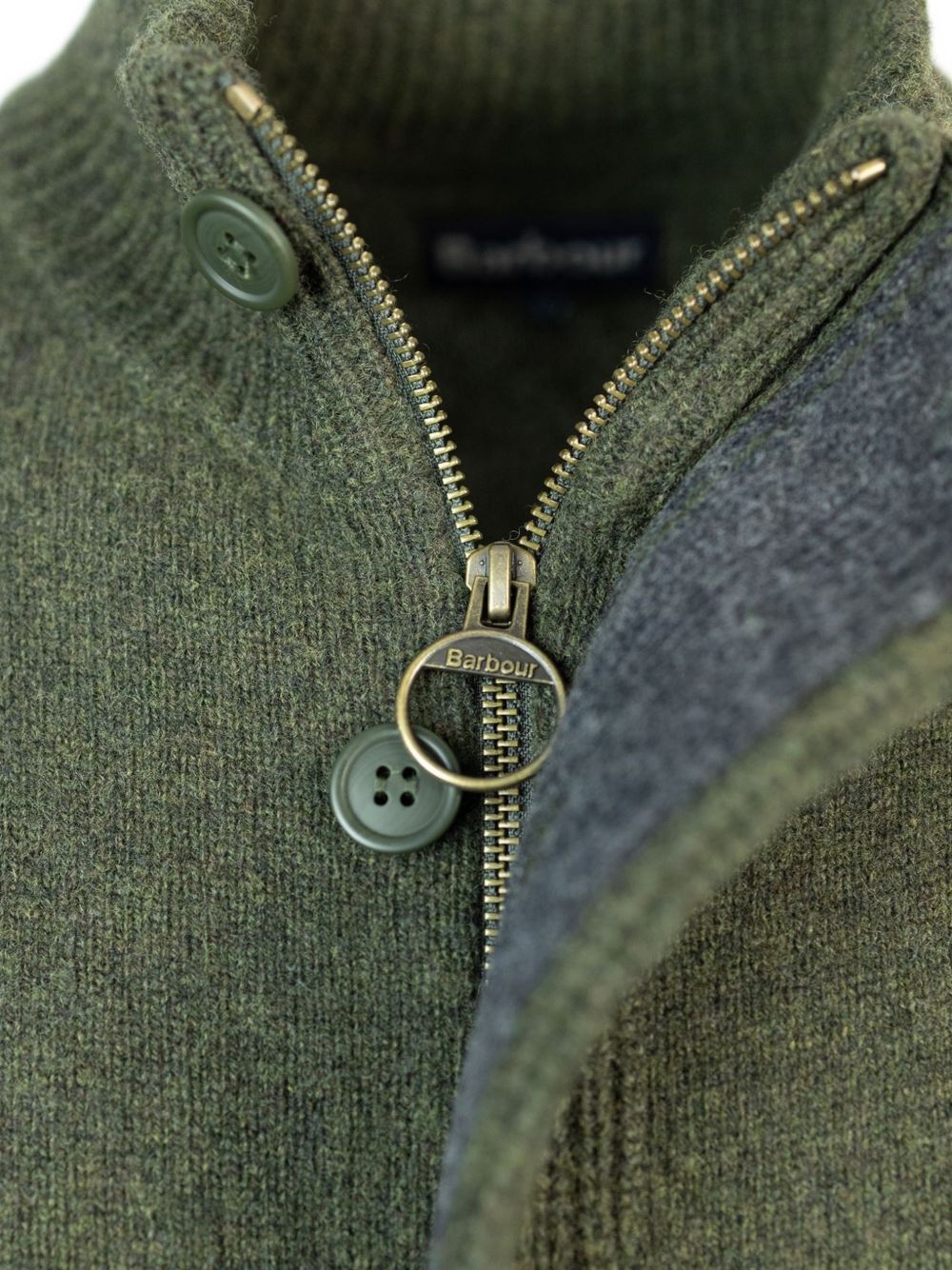 Cardigan In Lana DAgnello MKN0731 GN73 SEAWEED BARBOUR