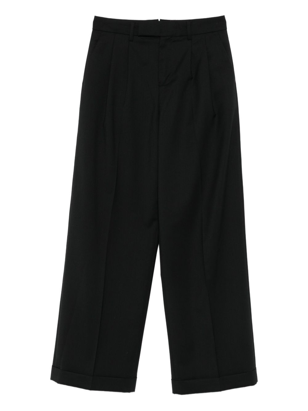 Pantaloni a Doppia Pince in Misto Lana WHITEW400100 00010 NERO BRIGLIA 1949