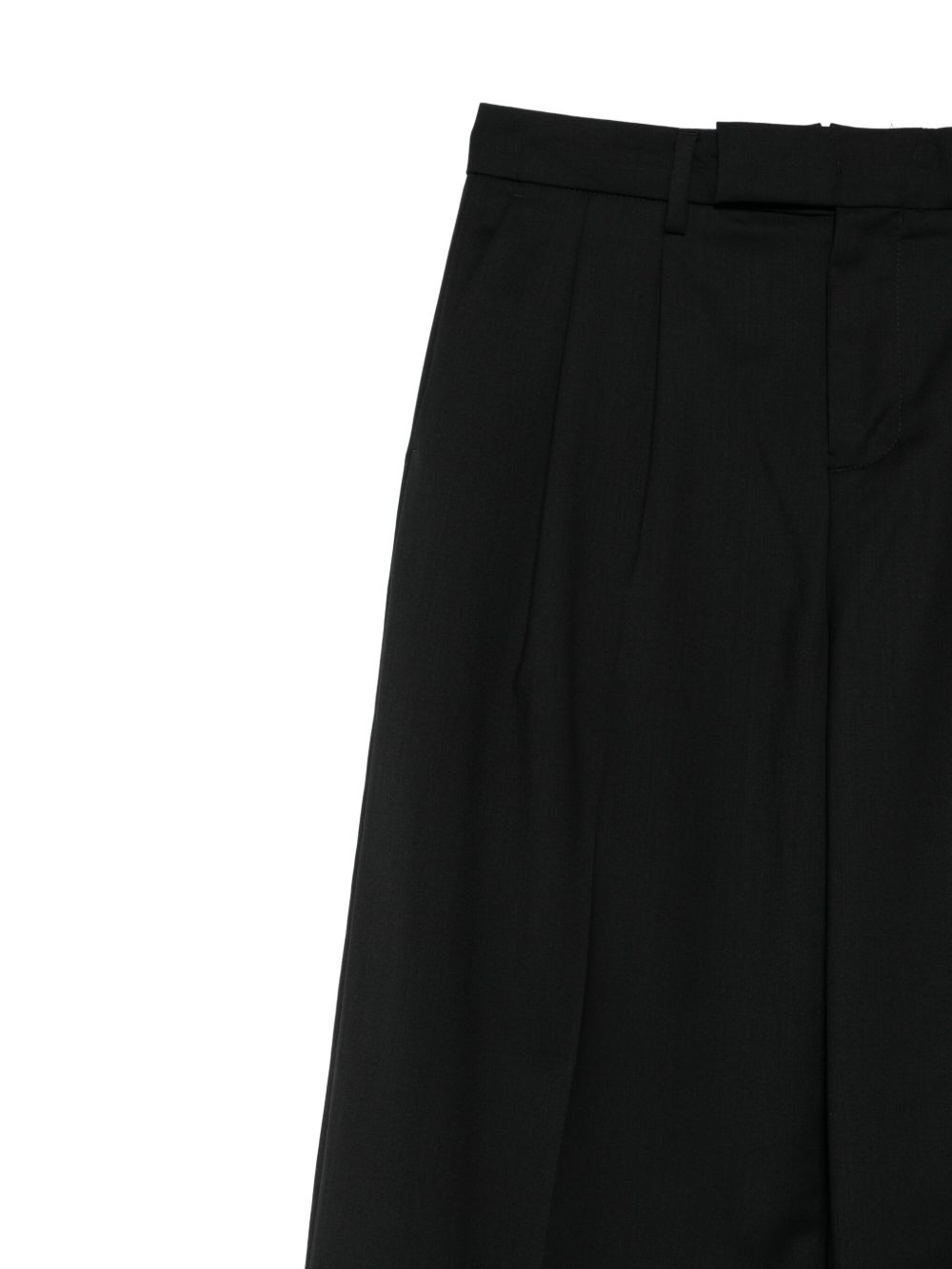 Pantaloni a Doppia Pince in Misto Lana WHITEW400100 00010 NERO BRIGLIA 1949
