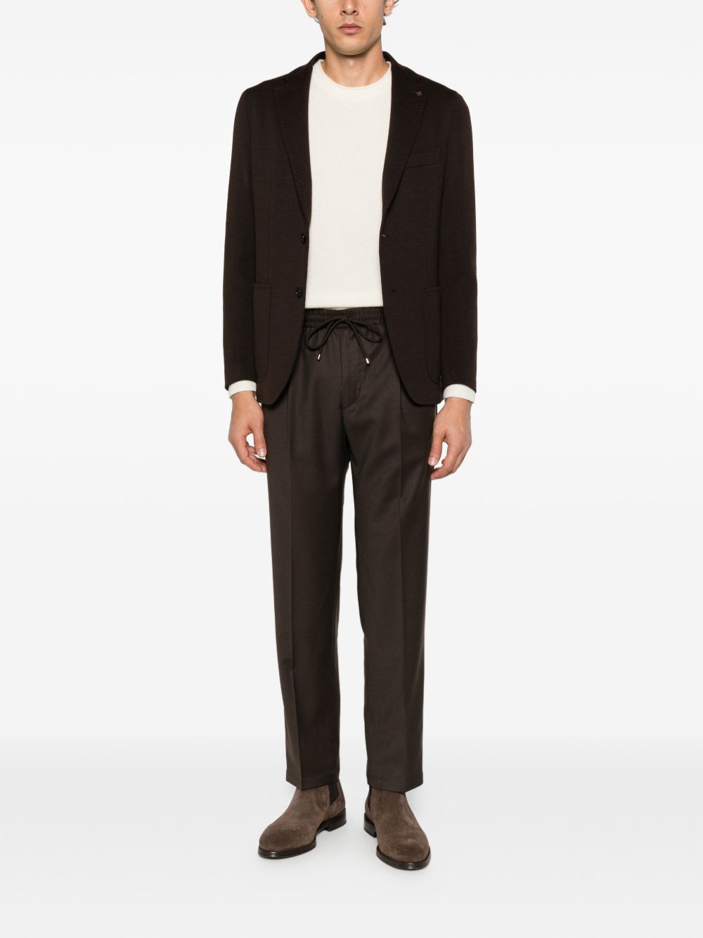 Pantaloni Wimbledon in Lana Stretch WIMBLEDONS400120 00146 MARRONE BRIGLIA 1949
