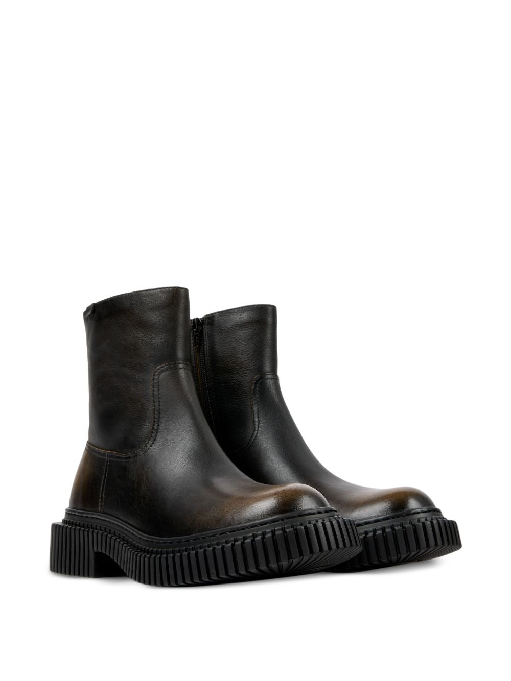 Stivaletti Pix Berlin in Pelle K300525 005 NERO MARRONE CAMPER