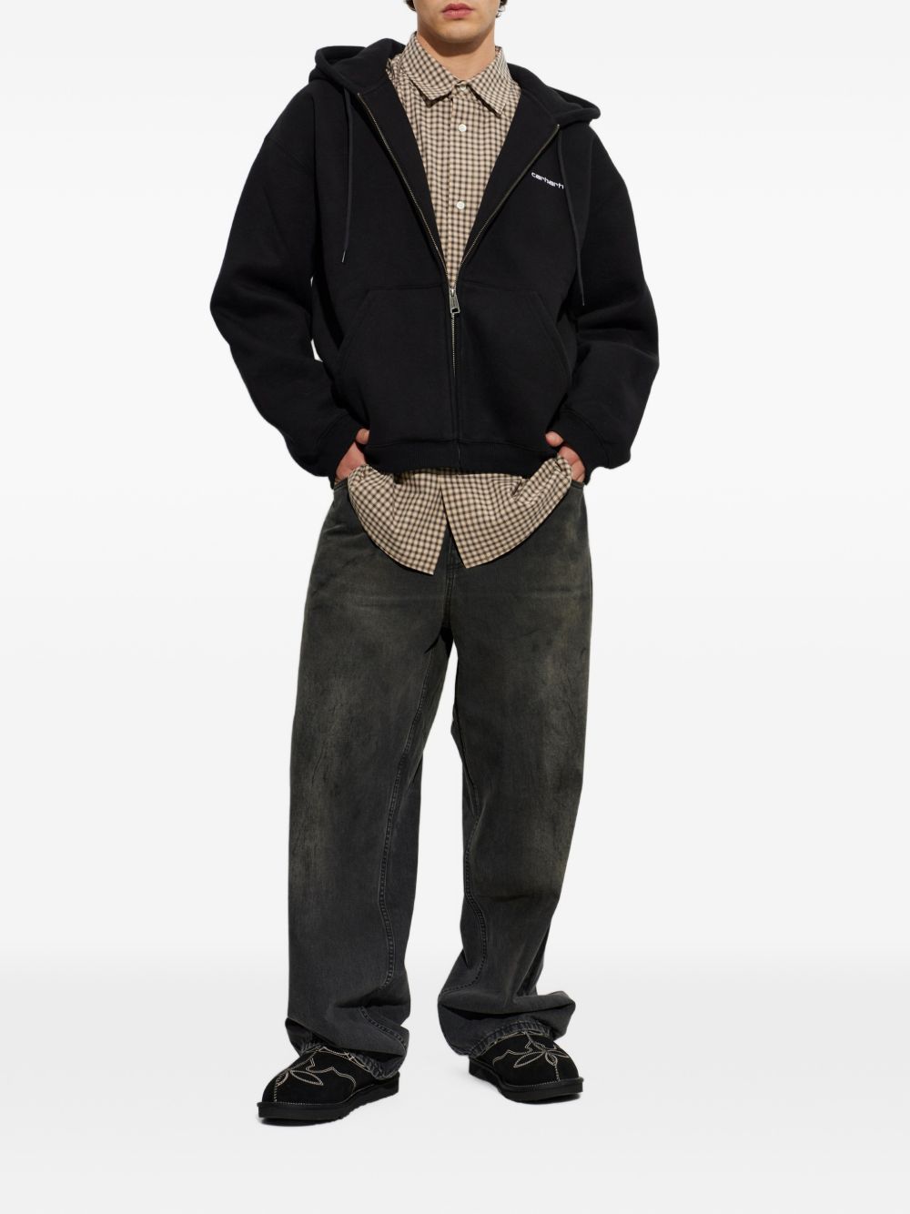 Felpa Ebbert In Cotone I037114 0D2XX BLACK CARHARTT WIP