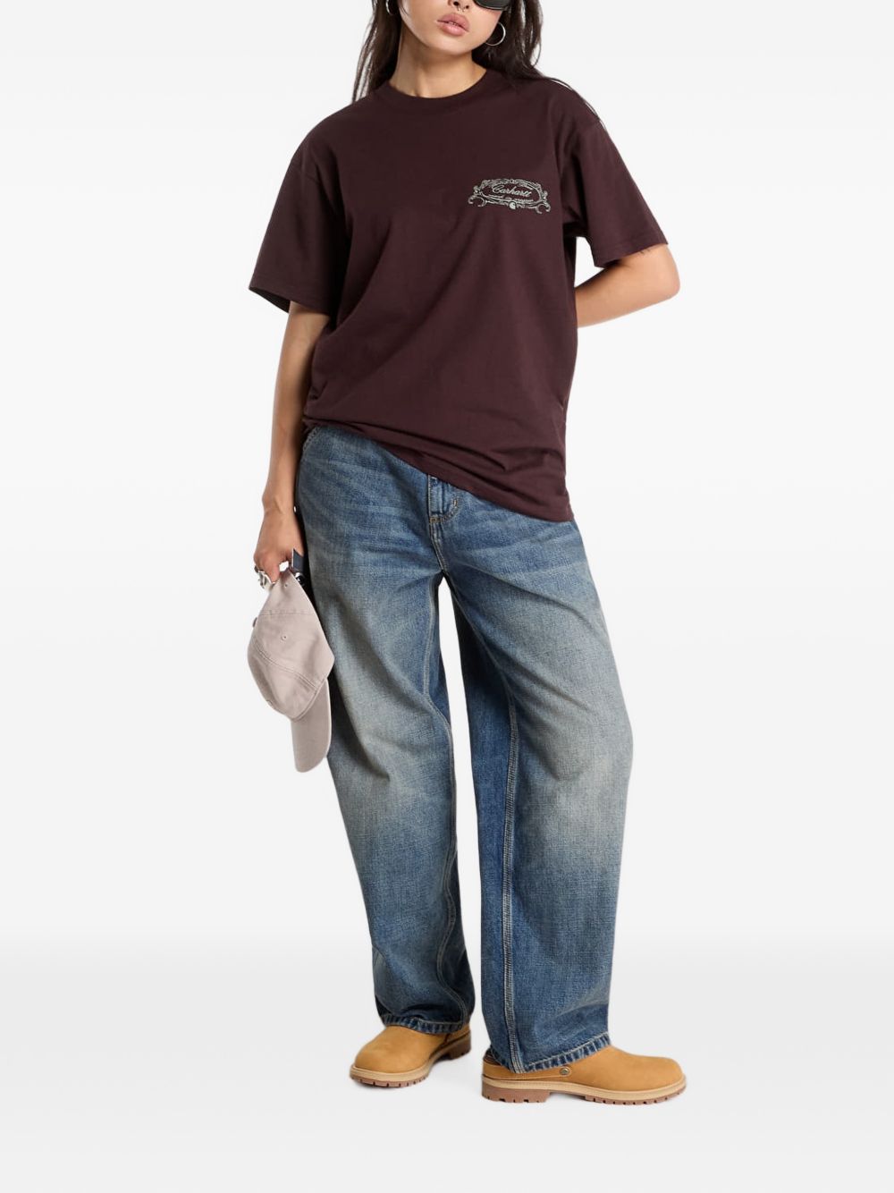 S/S Chez WIP T-Shirt I037260 33HXX BROWN CARHARTT WIP