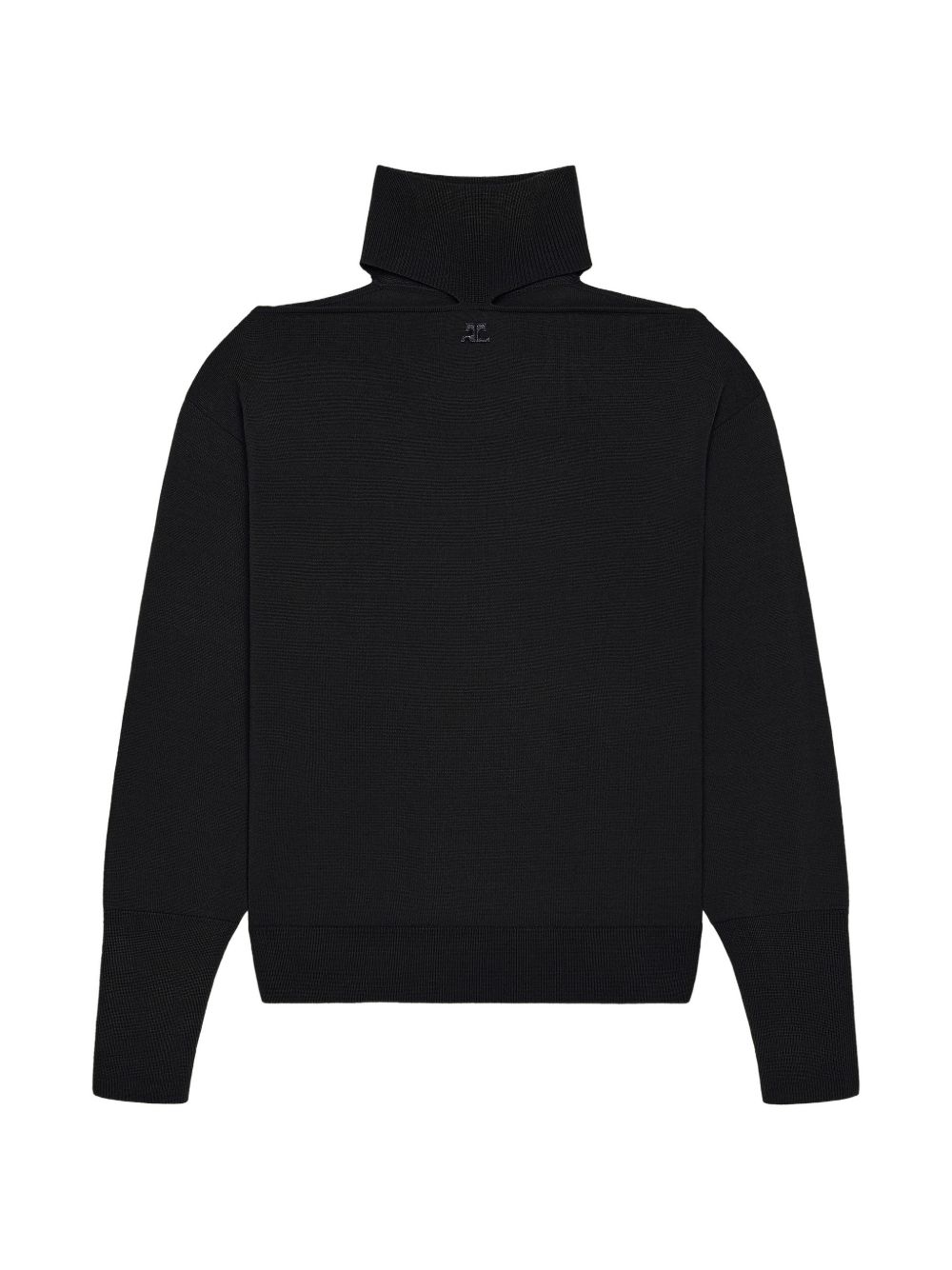 Maglia Cut-Out in Lana Merino 326MPU281FI0085 9999 BLACK COURREGES