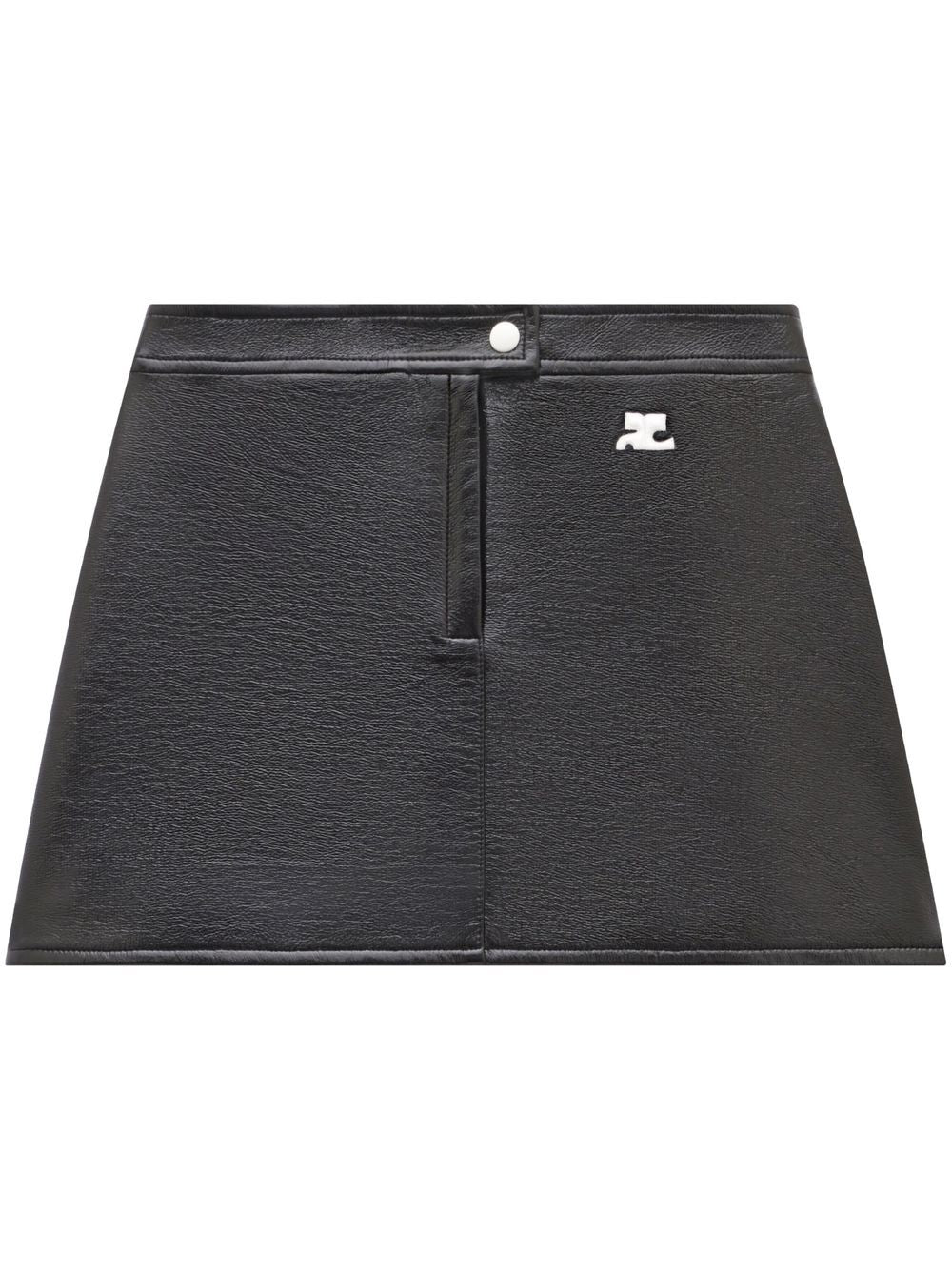 Minigonna Réédition in Vinile PERCJU001VY0014 9999 BLACK COURREGES