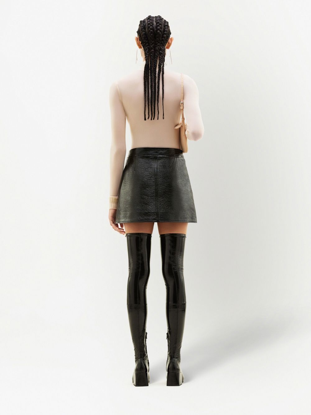 Minigonna Réédition in Vinile PERCJU001VY0014 9999 BLACK COURREGES
