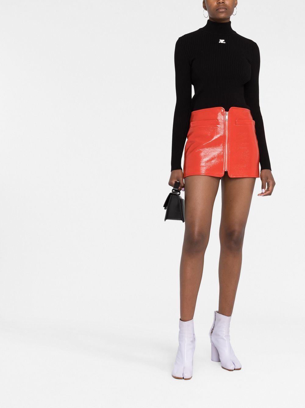 Maglia Réédition a Maniche Lunghe PERMPU022FI0001 9999 BLACK COURREGES