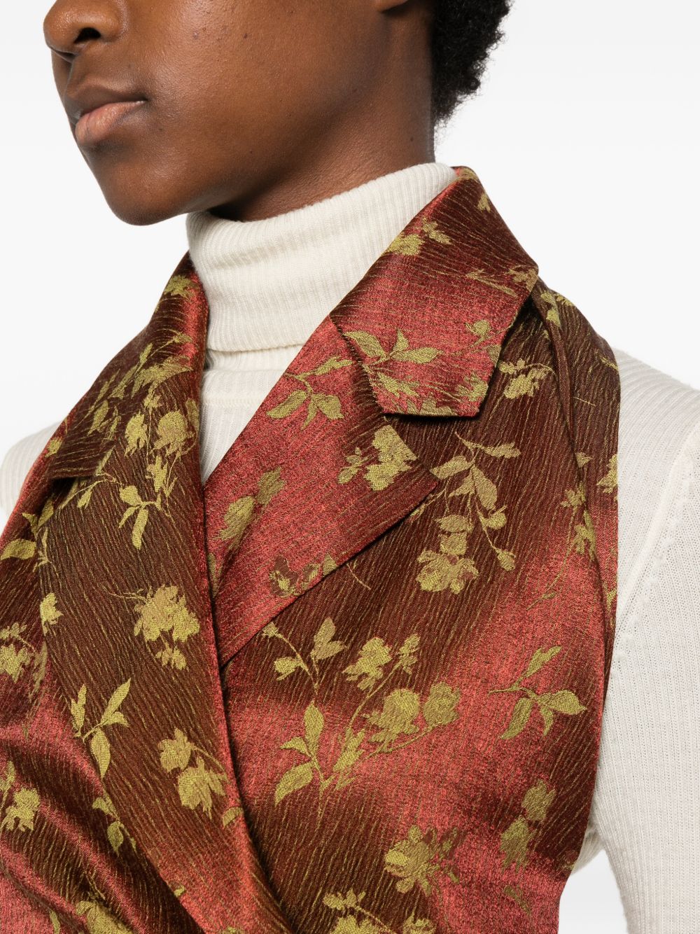 Giacca In Viscosa Jacquard 2620106044261 701 RUST DRIES VAN NOTEN