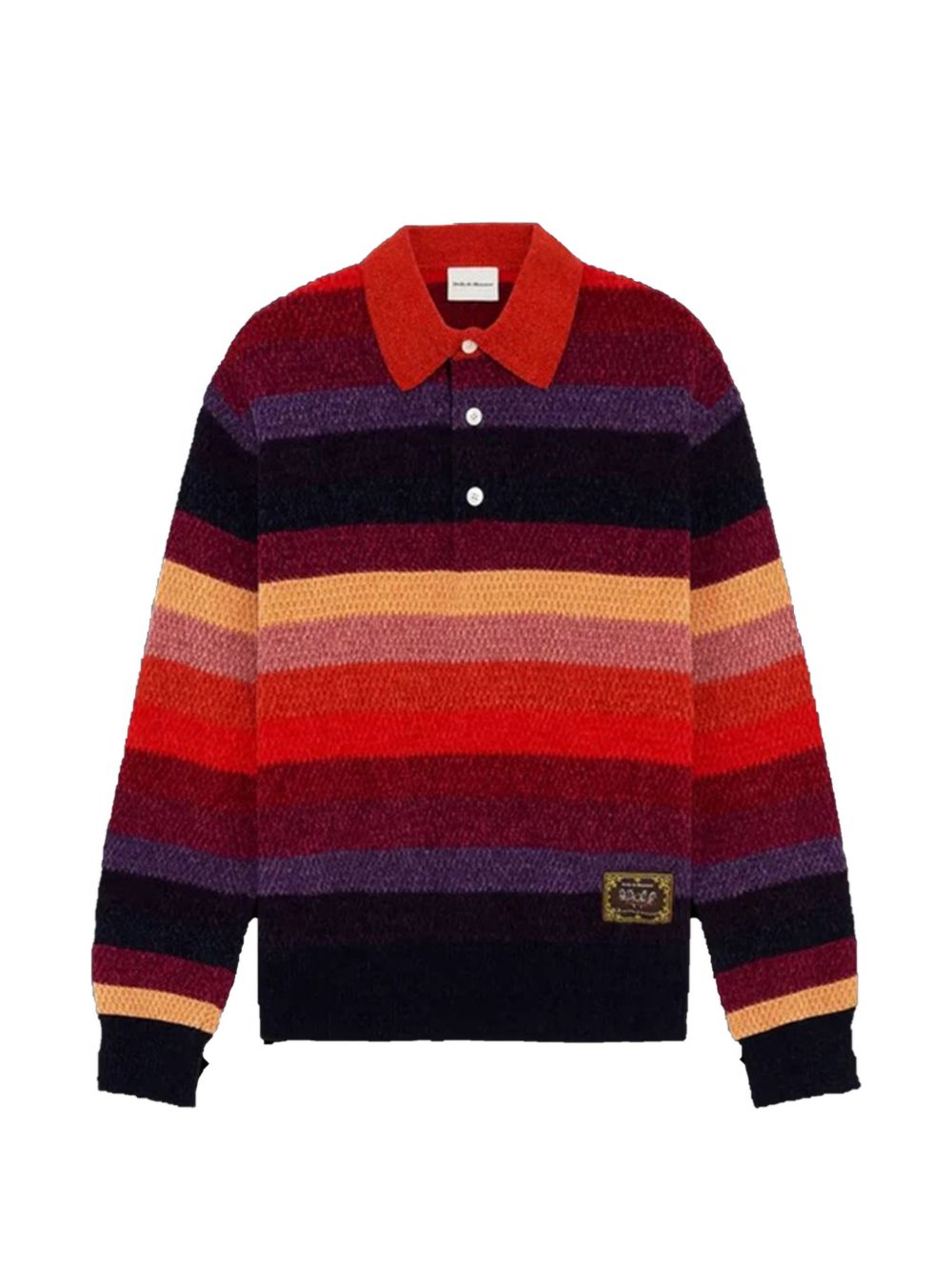 Polo a Righe in Ciniglia con Patch Horse MPO240PL196 MULTI DROLE DE MONSIEUR