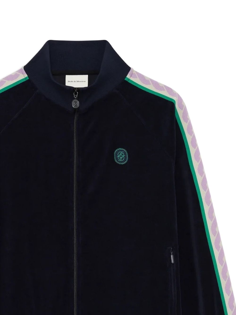 Giacca Track in Velluto MSJ009CO169 NAVY DROLE DE MONSIEUR