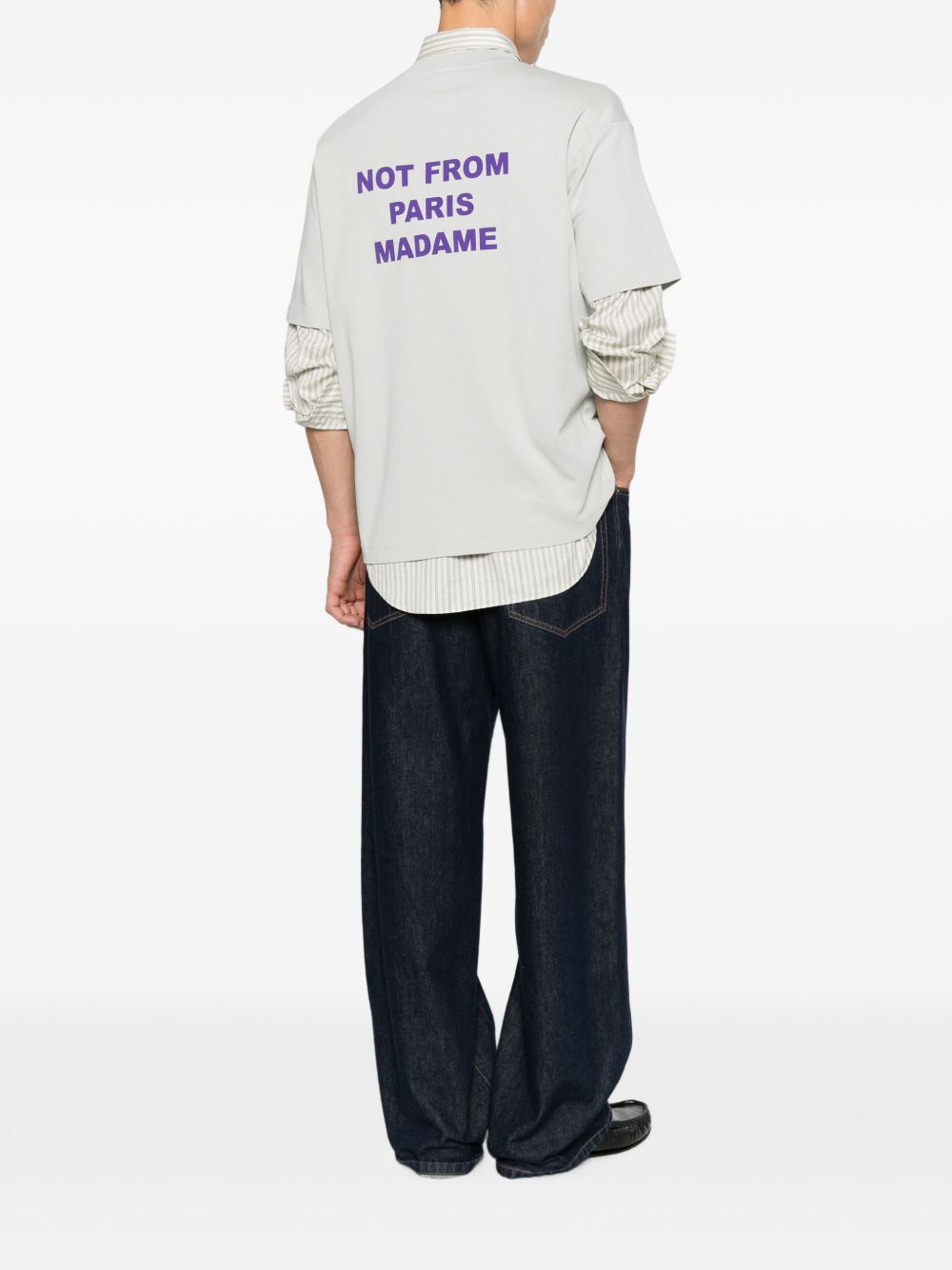 T-Shirt Bold Slogan MTS203CO002 GREY DROLE DE MONSIEUR