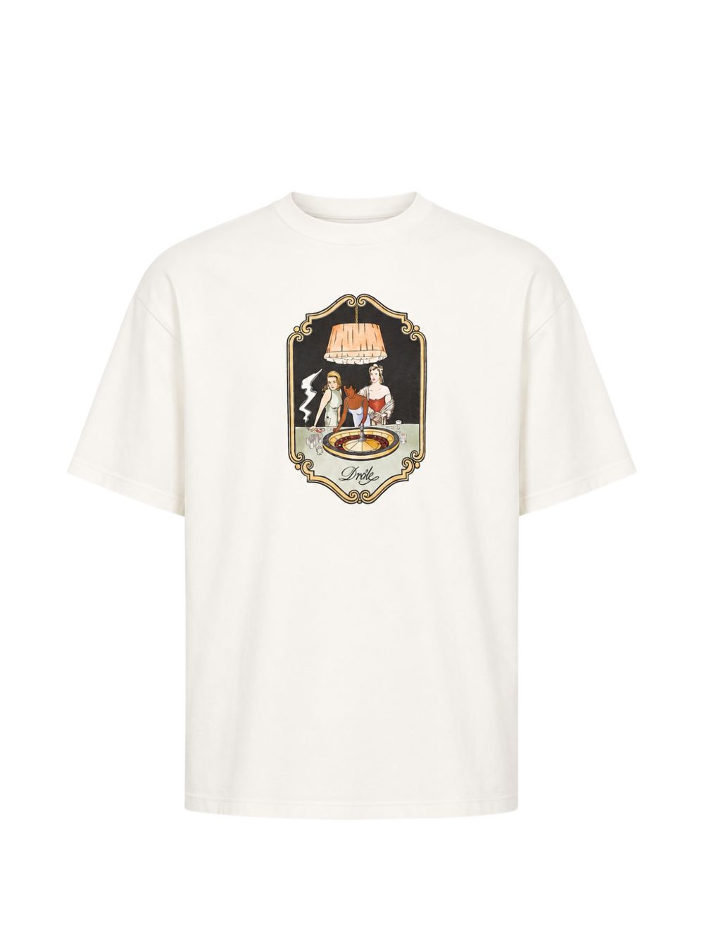 T-Shirt Casino Scene MTS355CO002 OFF WHITE DROLE DE MONSIEUR