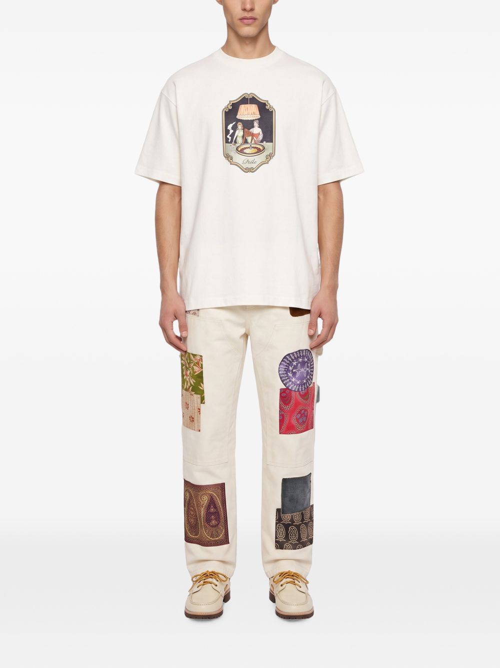 T-Shirt Casino Scene MTS355CO002 OFF WHITE DROLE DE MONSIEUR