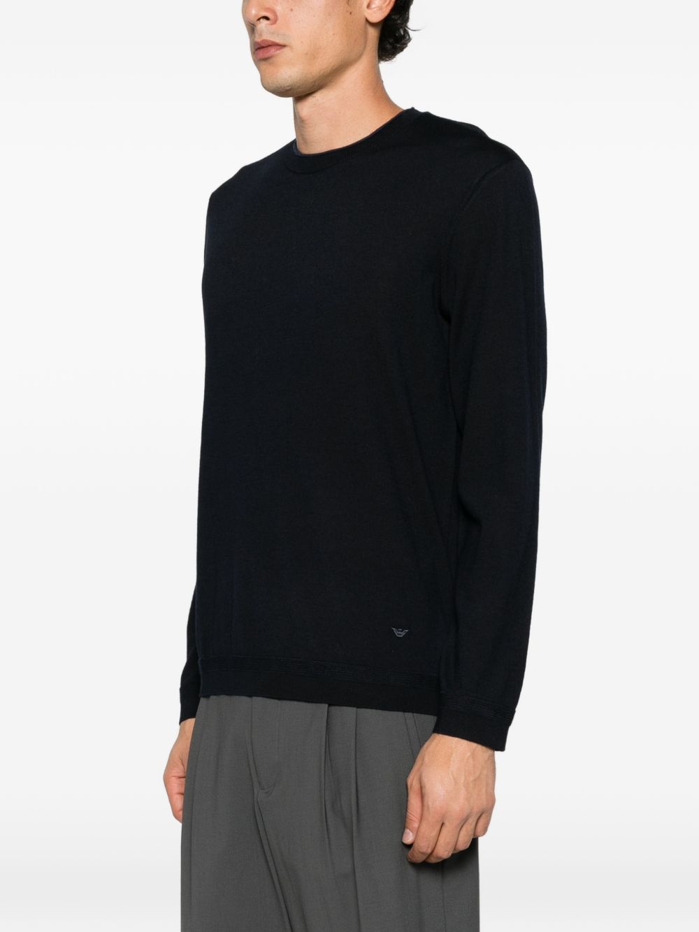 Maglione In Lana Rasata Essential EM006225AF27805 0920 BLUE EMPORIO ARMANI