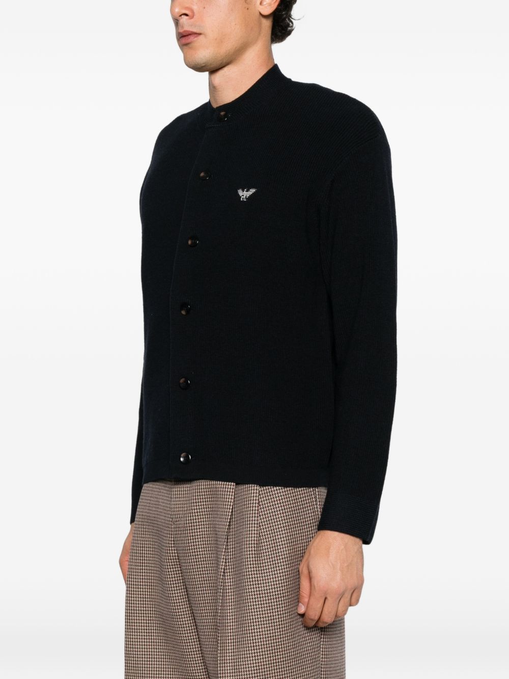 Cardigan Con Bottoni In Lana Merino EM006289AF27812 0920 BLUE EMPORIO ARMANI