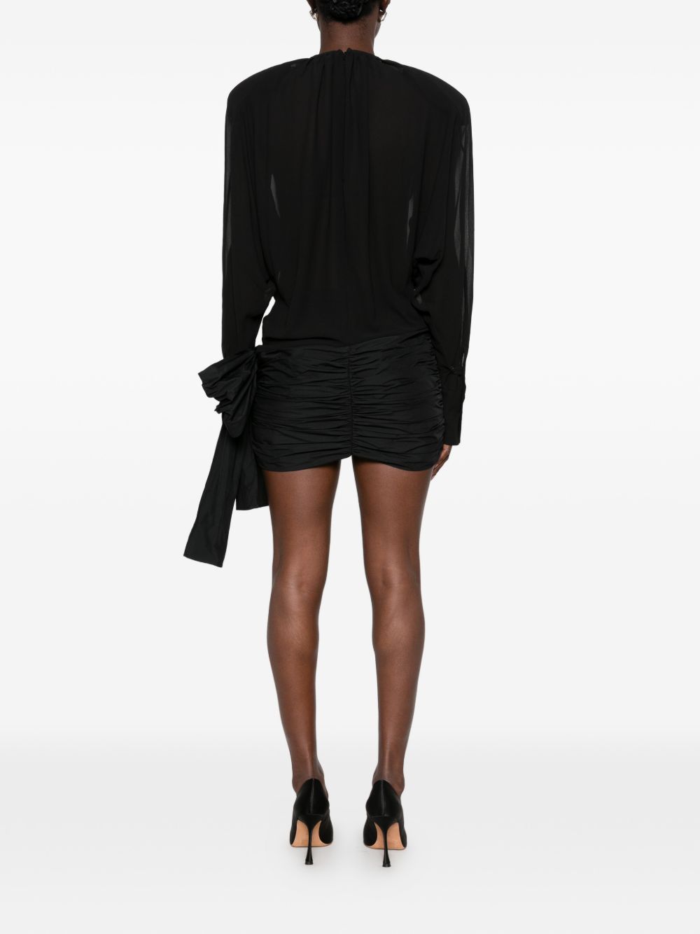 Mini Abito Con Drappeggio ESFW26DR02016 0015 BLACK ENTIRE STUDIOS