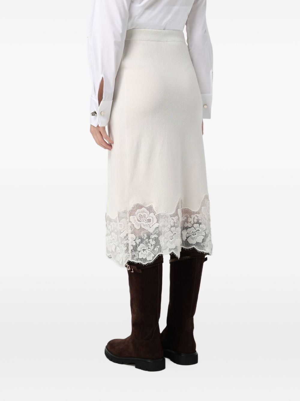 Gonna Con Dettagli In Pizzo GND226F765M446 25 RAFIA FABIANA FILIPPI