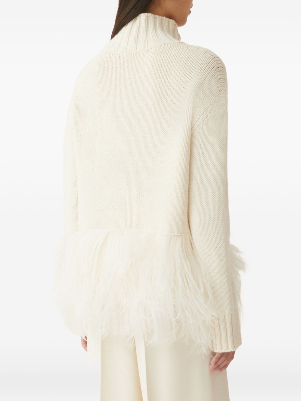 Maglia In Lana Con Dettaglio Piume MAD226F443M438 25 RAFIA FABIANA FILIPPI