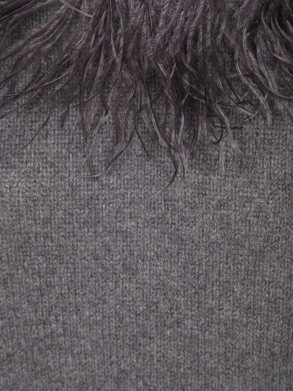 Maglia Con Dettaglio Piume MAD226F490M438 8204 CHARCOAL FABIANA FILIPPI