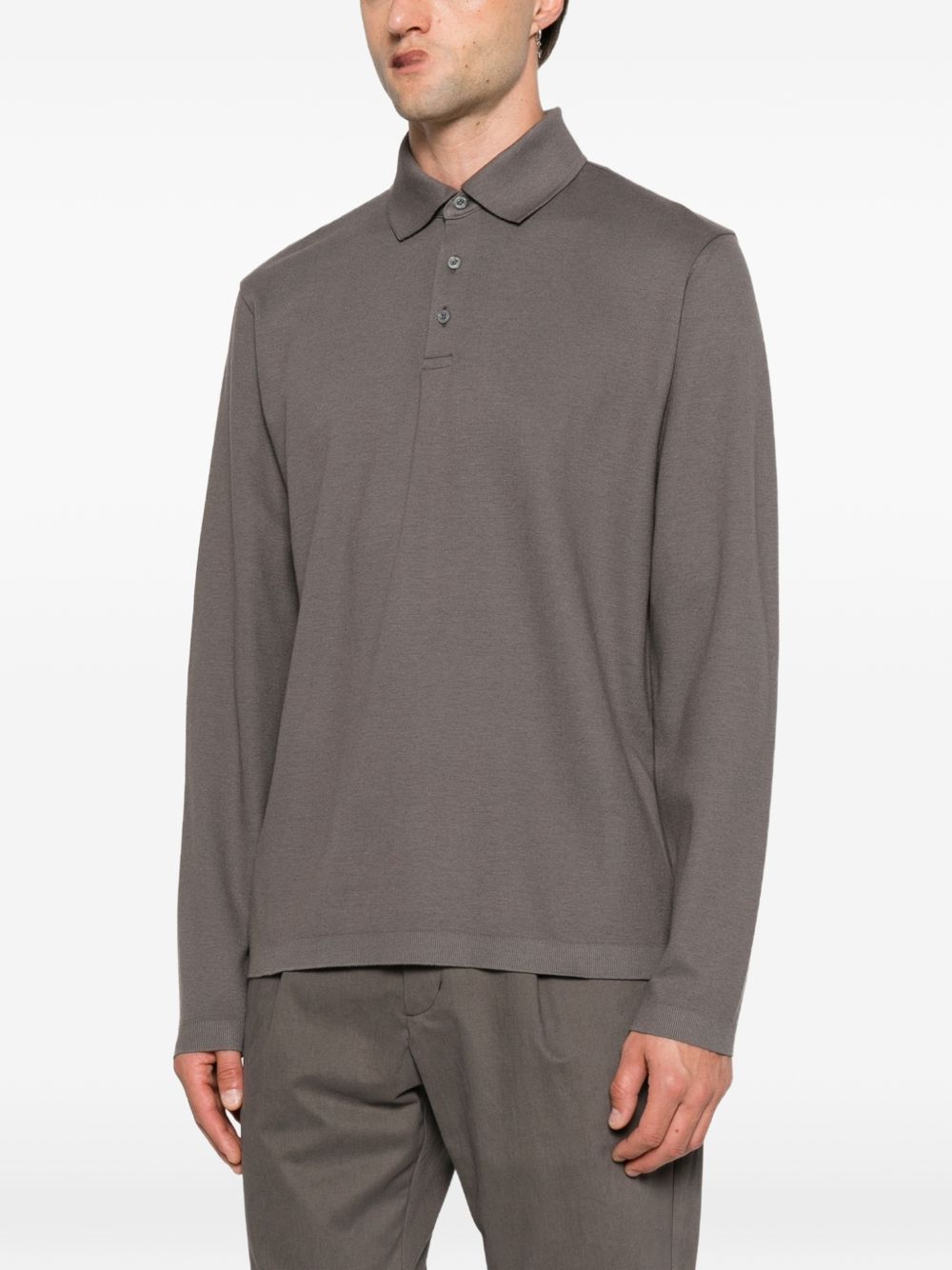 Polo In Jersey Stretch Manica Lunga JPL00154U54007 2700 VISONE HERNO