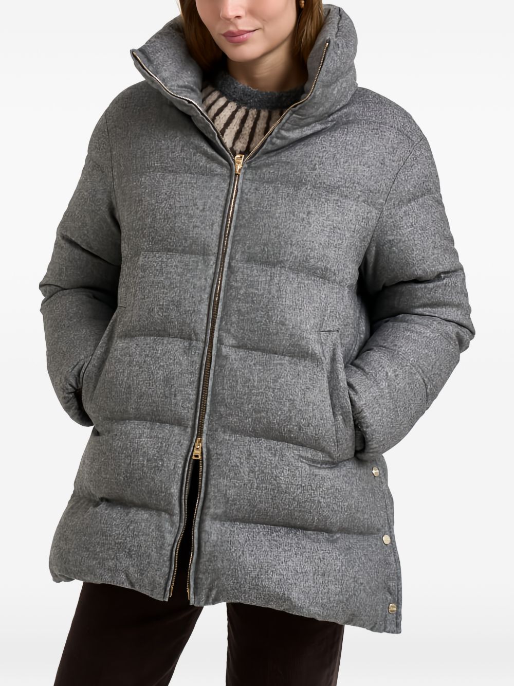 Piumino In Cashmere PI002293D38087 9430 GRIGIO HERNO
