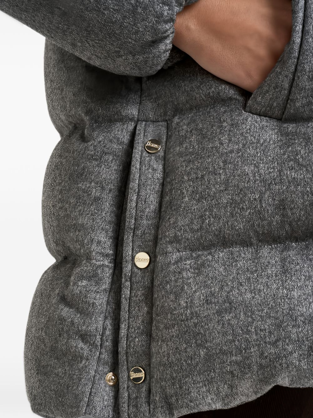 Piumino In Cashmere PI002293D38087 9430 GRIGIO HERNO