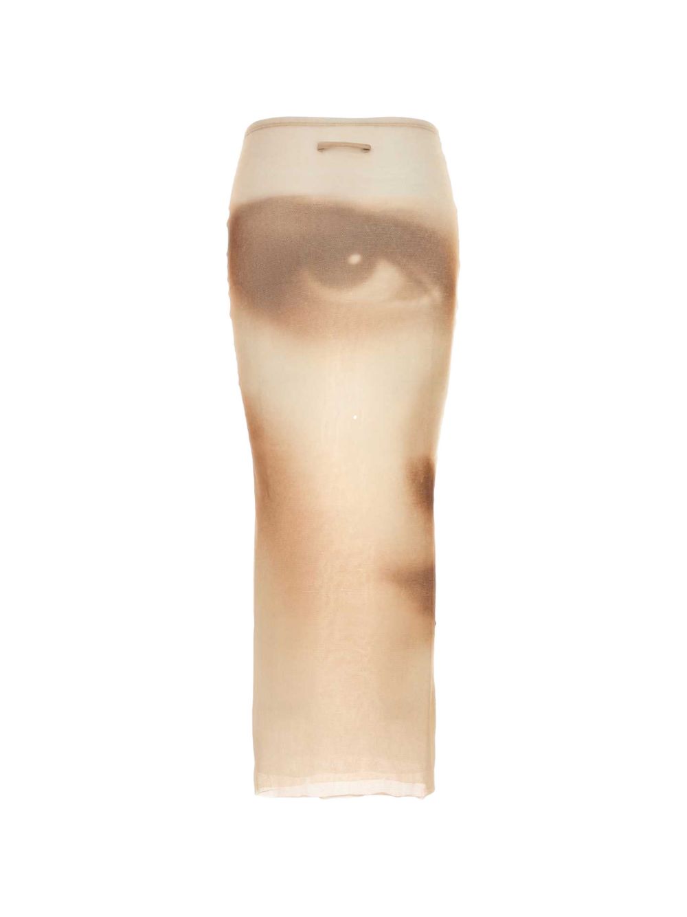 Gonna In Mesh Stampato Face 2604WSK086M032P 68 BEIGE JEAN PAUL GAULTIER