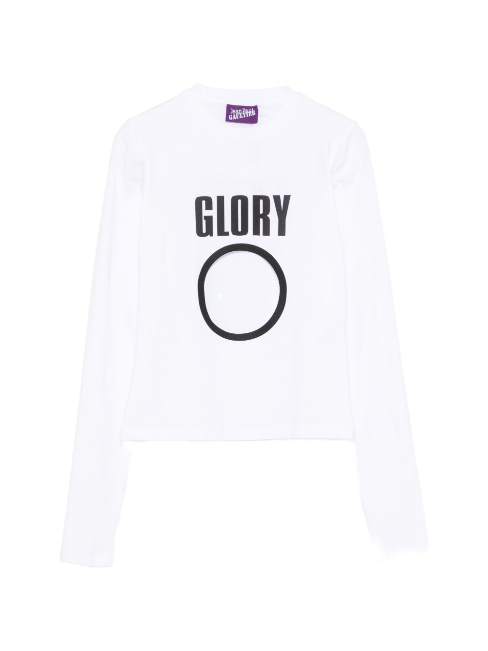 T-Shirt Manica Lunga Glory 2604WTO569J032 0100 WHITE BLACK JEAN PAUL GAULTIER