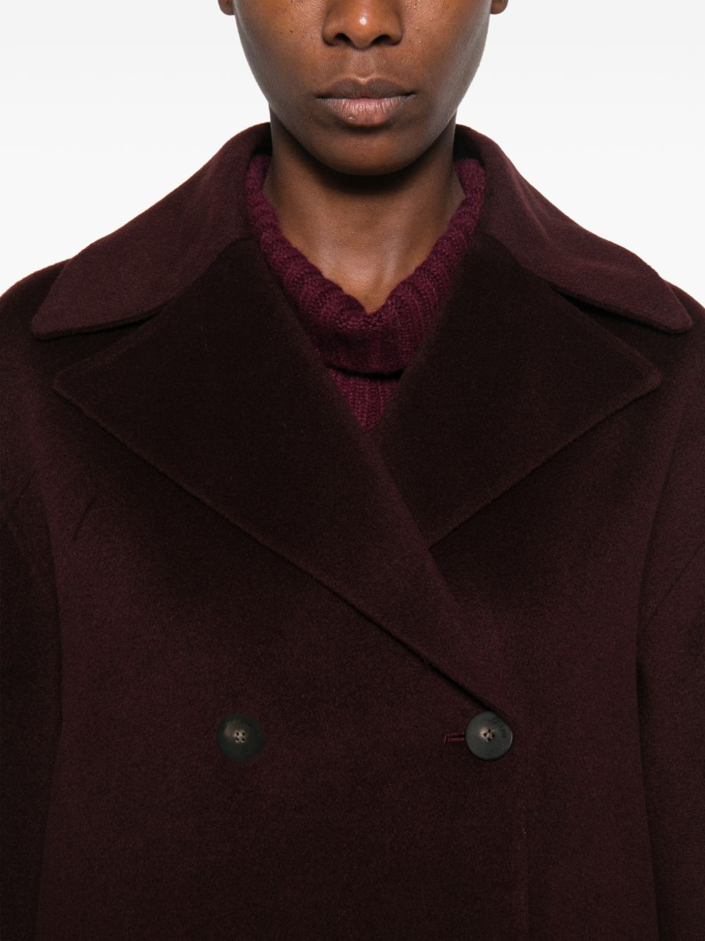 Cappotto Flavia double face in lana e cashmere JF010041 0132 MAHOGANY JOSEPH