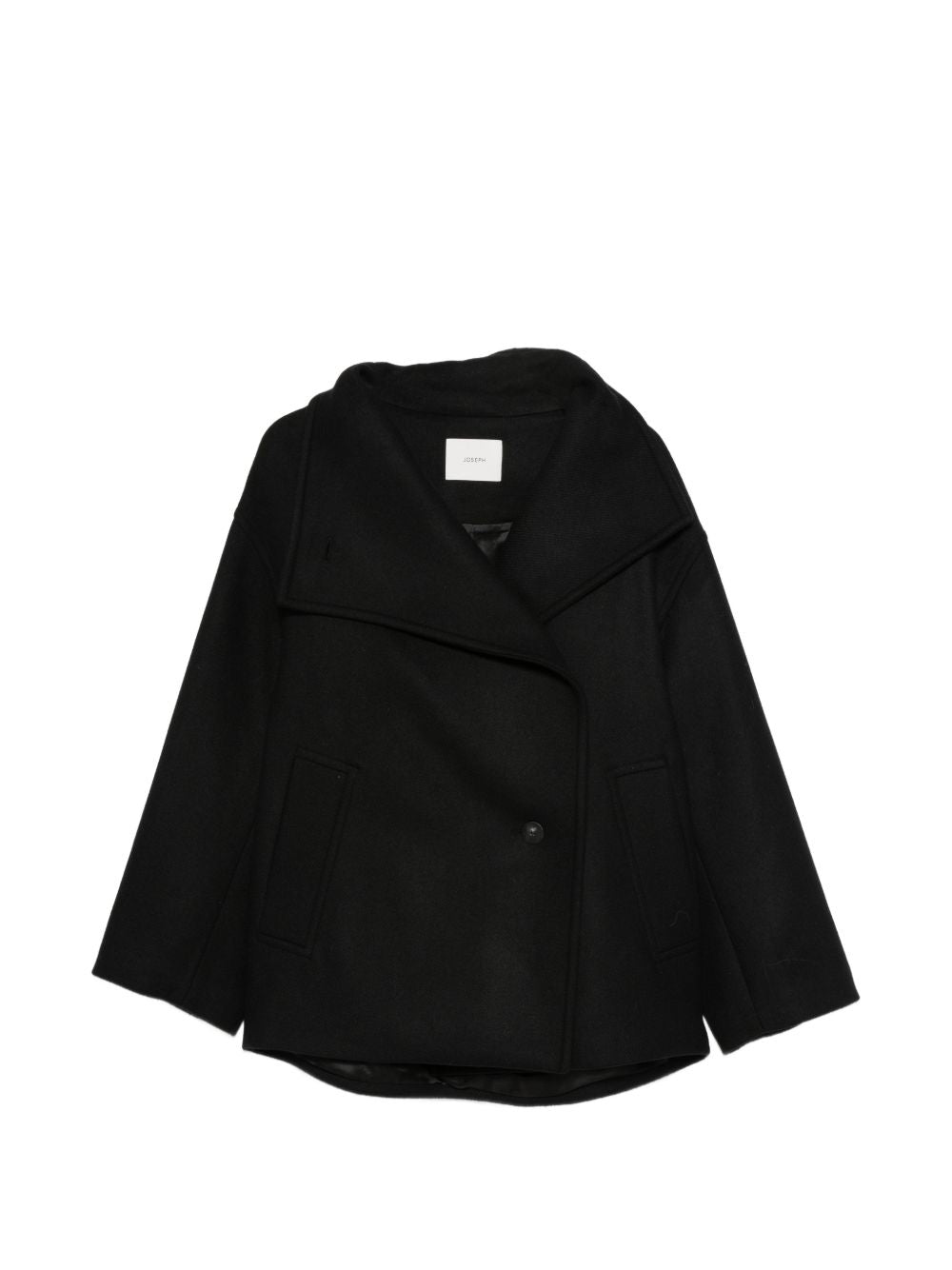 Cappotto Isaia in misto lana JF010045 0010 BLACK JOSEPH