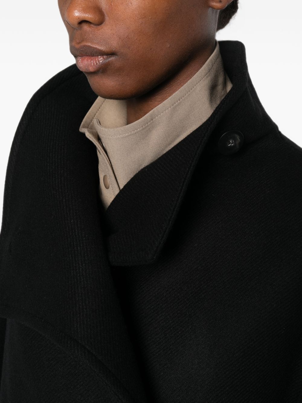 Cappotto Isaia in misto lana JF010045 0010 BLACK JOSEPH