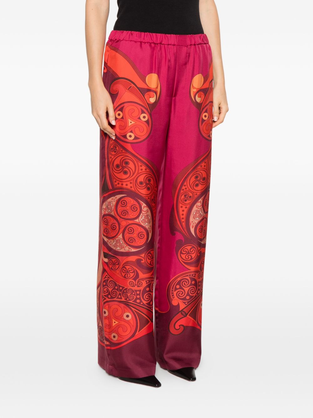 Pantaloni Club in Seta Stampa Alchemy TRO0210SIL026ALC03 RE40 ALCHEMY PLACEE LA DOUBLEJ