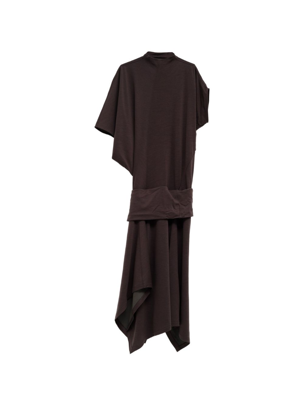 Abito Twisted in Jersey di Lana e Viscosa DR1179LJ1041 BR532 LICORICE LEMAIRE