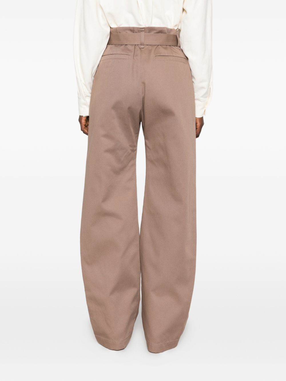 Pantaloni Curved in Twill di Cotone e Poliestere PA1317LF1620 BR473 CHESTNUD LEMAIRE