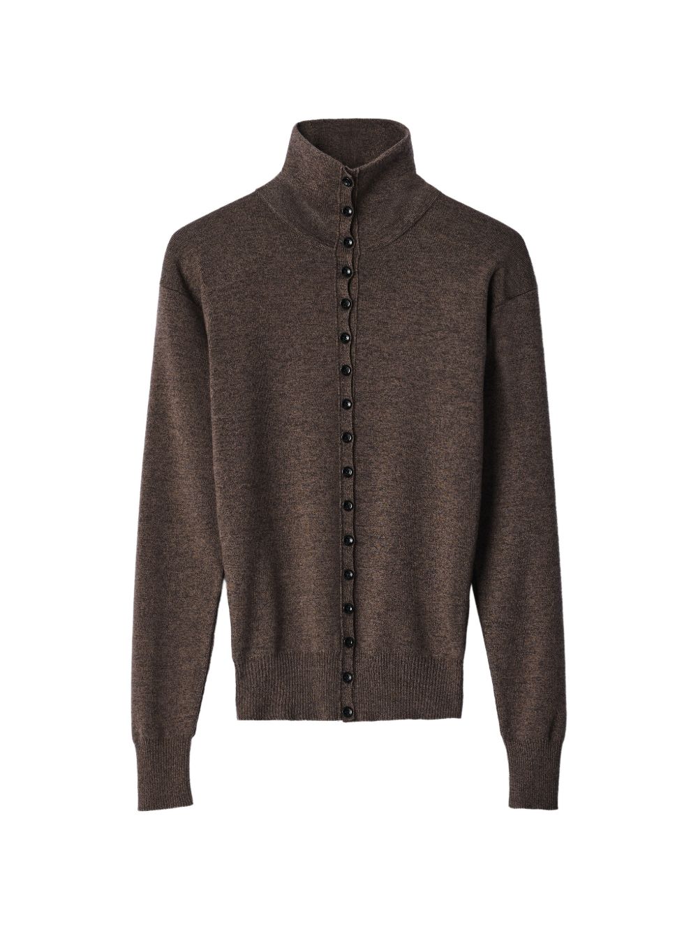 Maglia con Bottoni in Lana Merino PO0047LK1070 BR538 ECORCE MELANGE LEMAIRE