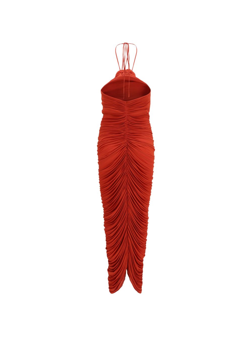 Ruched Halterneck Flower Dress in Red 132726 RED MAGDA BUTRYM