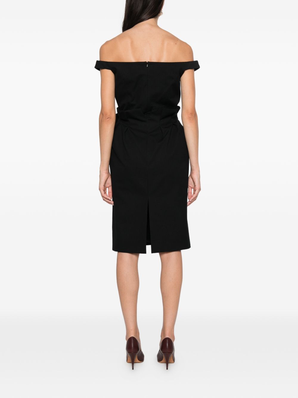 Abito Midi In Cotone e Seta 239926 BLACK MAGDA BUTRYM