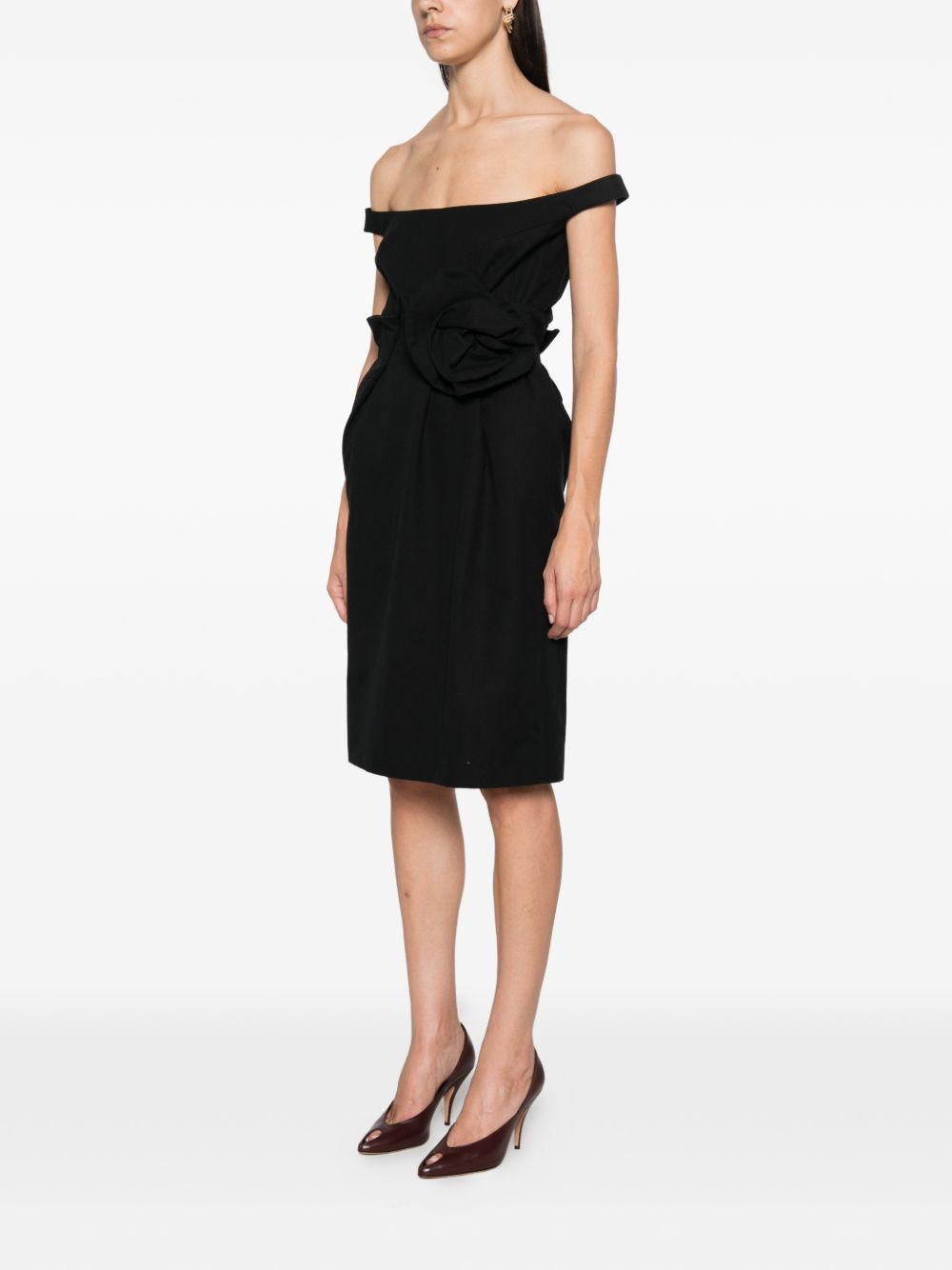 Abito Midi In Cotone e Seta 239926 BLACK MAGDA BUTRYM