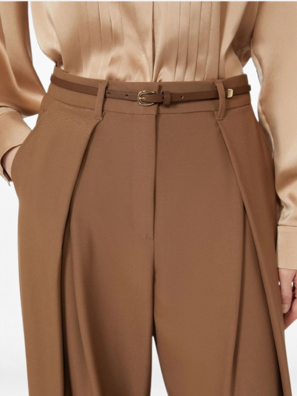 Pantaloni In Saglia 2626136052600 020 CASTAGNA MAX MARA STUDIO